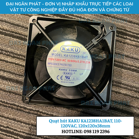 Quạt hút KAKU KA1238HA1BAT, 110-120VAC, 120x120x38mm