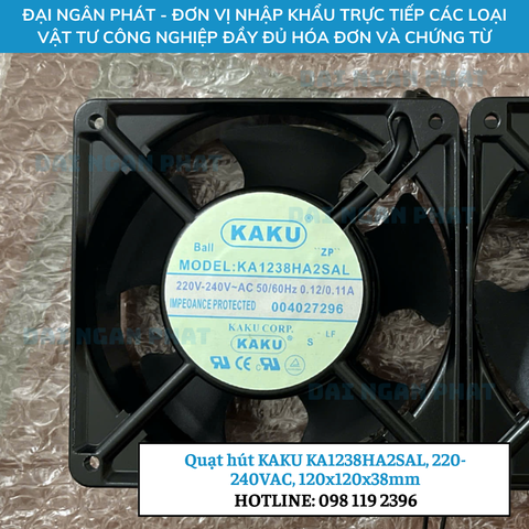 Quạt hút KAKU KA1238HA2SAL, 220-240VAC, 120x120x38mm