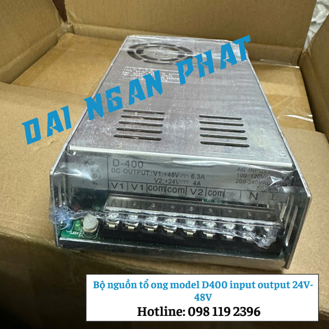 Bộ nguồn tổ ong model D400 input output 24V-48V