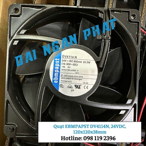 Quạt EBMPAPST DV4114N, 24VDC, 120x120x38mm