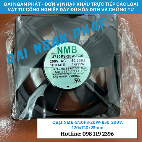 Quạt NMB 4710PS-20W-B30, 200V, 120x120x25mm