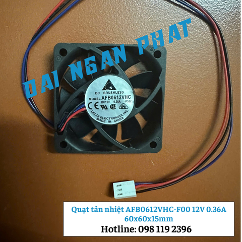 Quạt tản nhiệt DELTA AFB0612VHC-F00 12V 0.36A 60x60x15mm