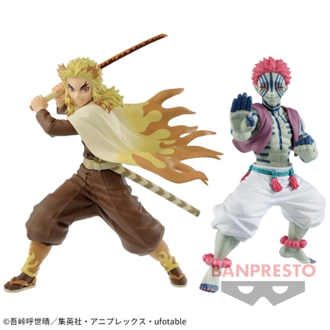 Mô hình Kamado Rengoku Kyojuro & Akaza - Vibration Stars - Demon Slayer Chính hãng Bandai