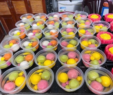 Chè Trôi Nước Phối Màu Hồng Vàng Xanh