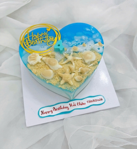 Bánh Sinh Nhật Rau Câi Chủ Đề Biển