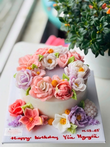 Rau câu Sinh Nhật - Mẫu Hoa - Tiệm giao bánh 95-99%