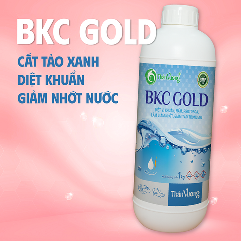 BKC GOLD - Diệt vi khuẩn, nấm, Protozoa, làm giảm nhớt, giảm tảo trong ao