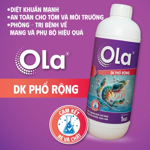 OLA DK PHỔ RỘNG: Sát trùng nước phổ rộng, loại bỏ khuẩn, virus, nấm