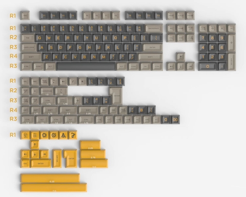 Keycap SA Aifei Yellow Screen ABS Doubleshot