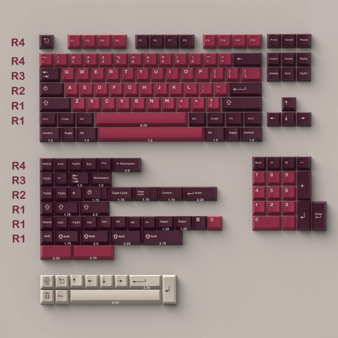 Keycap Cherry Aifei Golden Velvet ABS Doubleshot