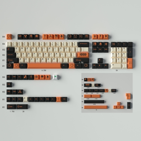 [In Stock] Keycap Cherry Carbon Light PBT Dyesub
