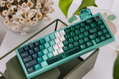 [In Stock] Keycap Cherry Mintcaps Núi Tuyết PBT+PC