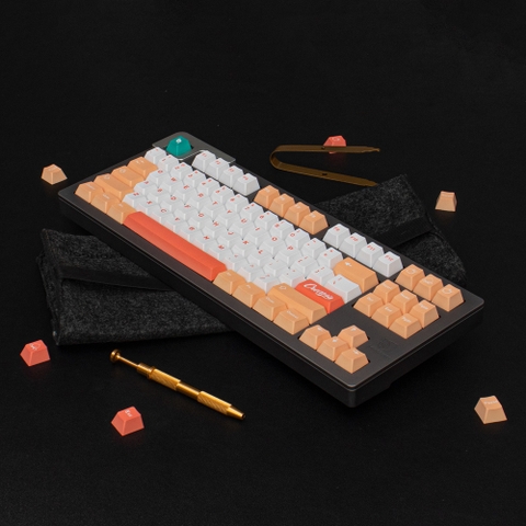 Keycap Cherry Peach & Cream - PBT - 137 nút