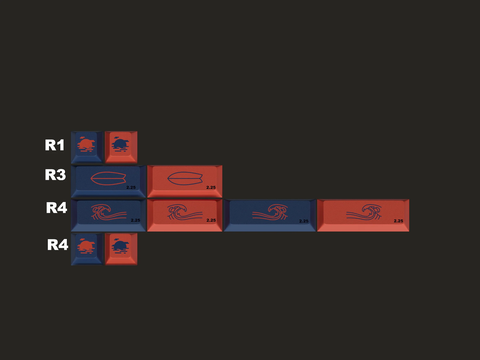 Keycap Cherry GMK Sunset Surfing