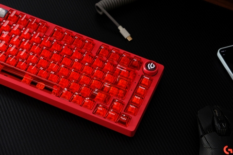 [In Stock] Keycap Cherry Aifei PC Xuyên led - Đỏ