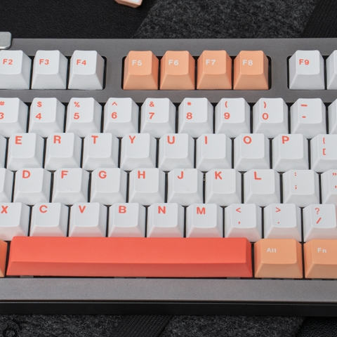Keycap Cherry Peach & Cream - PBT - 137 nút