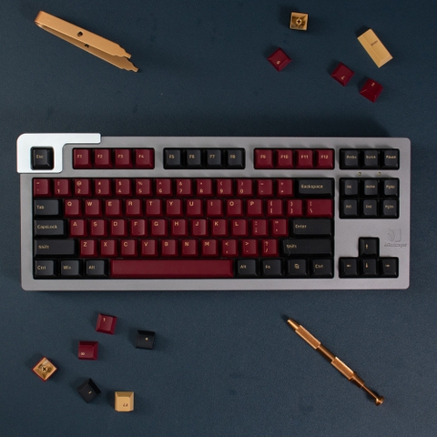 Keycap PBT Doubleshot Red Samurai 160 nút - Cherry