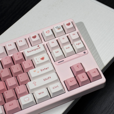 [In Stock] Keycap Cherry Mintcaps Trái tim hồng PBT Dyesub