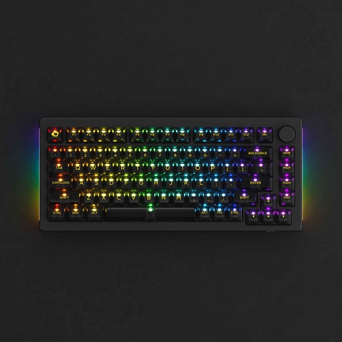 Keycap AKKO – Black Transparent (PC / ASA-Clear profile / 155 nút)