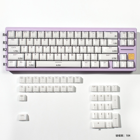 [In Stock] Keycap OEM Mintcaps Crystal Jelly ABS Doubleshot