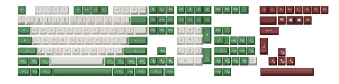 AKKO Keycap set – Matcha Red Bean (PBT Double-Shot/ASA profile/158 nút)
