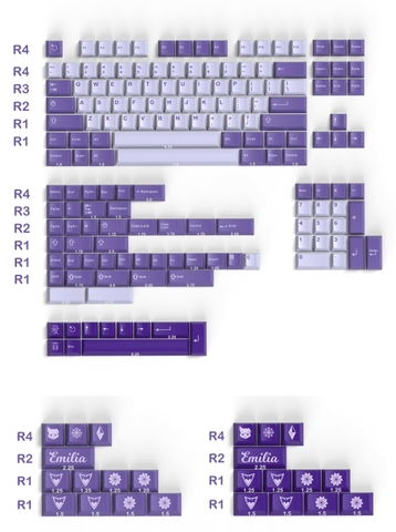 Keycap Cherry Aifei Frost Witch ABS Doubleshot