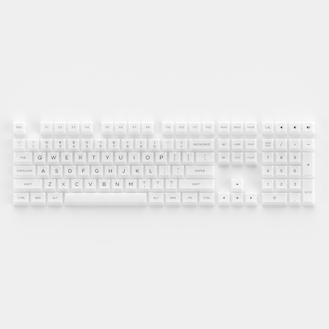 Keycap AKKO set – White Transparent (PC / ASA-Clear profile / 155 nút)