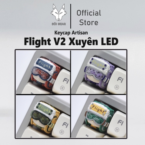 Keycap Lobo Artisan Flight V2 Xuyên led