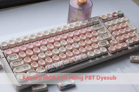 [In-stock] Keycap MOA Lợn Hồng PBT Dyesub