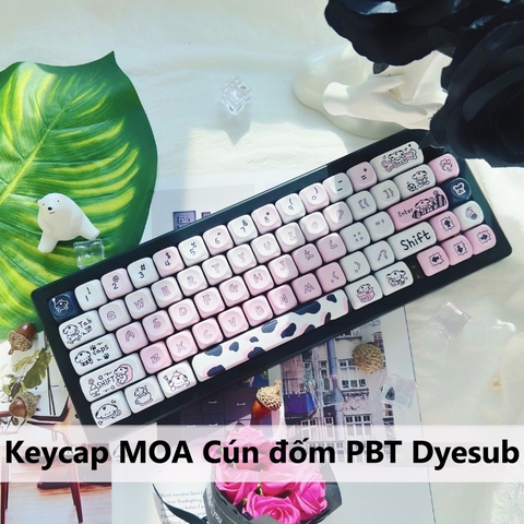 [In-stock] Keycap MOA Cún đốm PBT Dyesub