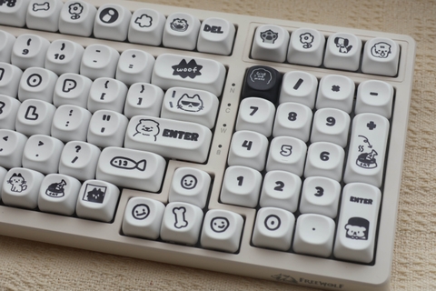 [In-stock] Keycap MOA Chó Mèo PBT Dyesub