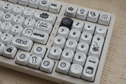 [In-stock] Keycap MOA Chó Mèo PBT Dyesub