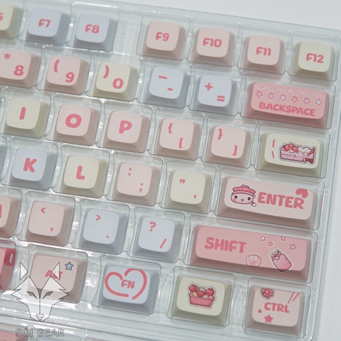 [In-stock] Keycap XDA Cream Strawberry PBT Dyesub