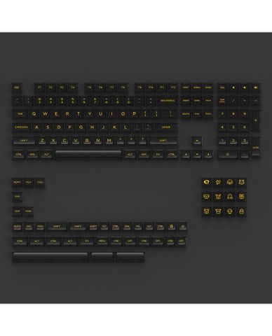 Keycap AKKO – Black Transparent (PC / ASA-Clear profile / 155 nút)