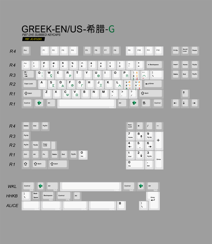 Keycap Cherry JC PBT Dyesub GREEK