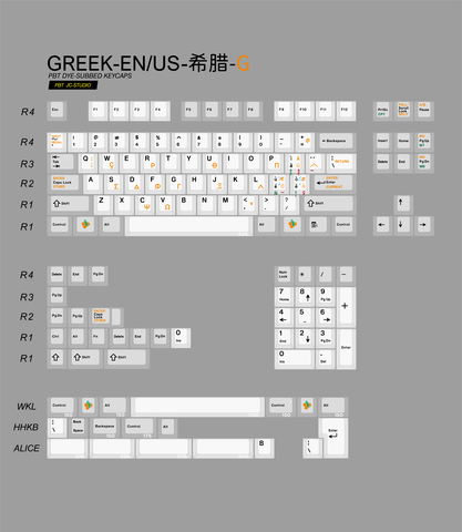 Keycap Cherry JC PBT Dyesub GREEK