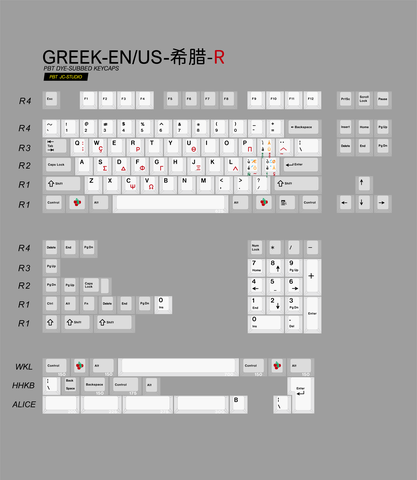 Keycap Cherry JC PBT Dyesub GREEK