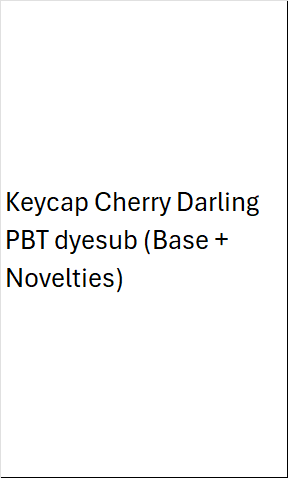 Keycap Cherry Darling PBT dyesub Fullset