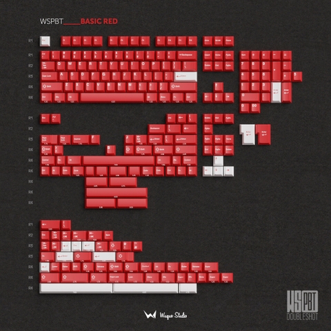 [In Stock] Keycap Cherry WS Basic Red/Yellow