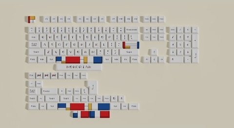 Keycap Walker Cherry  Mondrian PBT Dyesub