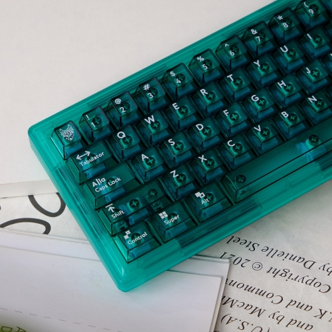 Keycap Cherry Aifei PC Xuyên led - Xanh