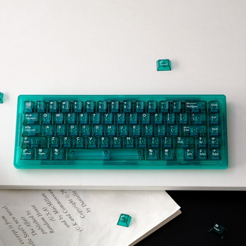 Keycap Cherry Aifei PC Xuyên led - Xanh
