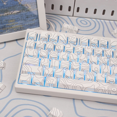 [In Stock] Keycap Cherry Đường Viền PBT Dyesub Xuyên Led