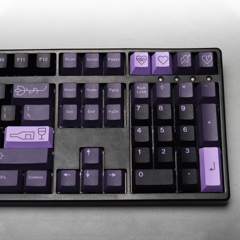 [In Stock] Keycap Cherry First Love  purple PBT Dyesub - English