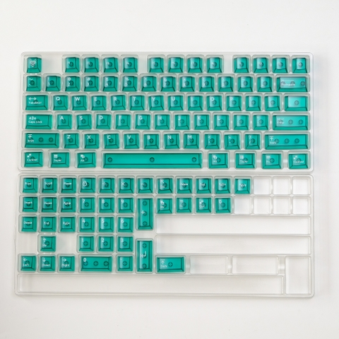 Keycap Cherry Aifei PC Xuyên led - Xanh