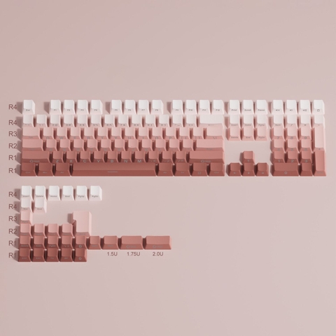 [In-stock] Keycap OEM PBT Ninja Gradient Xuyên led - Hồng