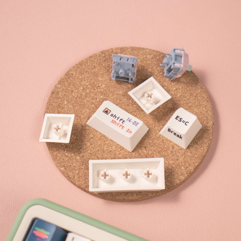 Keycap Cherry C64 trắng PBT dyesub