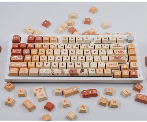 [In-stock] Keycap XDA Caramel Bear PBT Dyesub