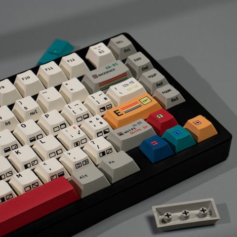 [In Stock] Keycap Cherry C64 xám PBT dyesub