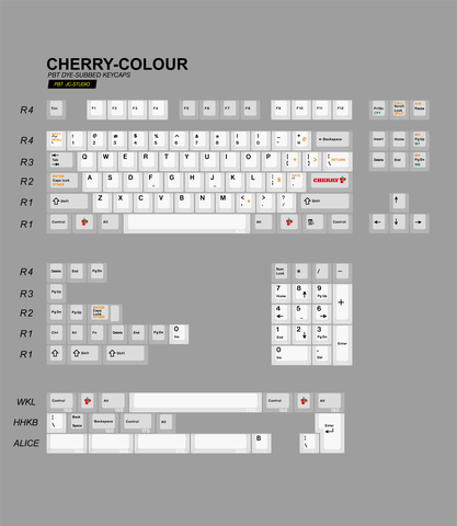 Keycap Cherry JC PBT Dyesub Cherry Colour